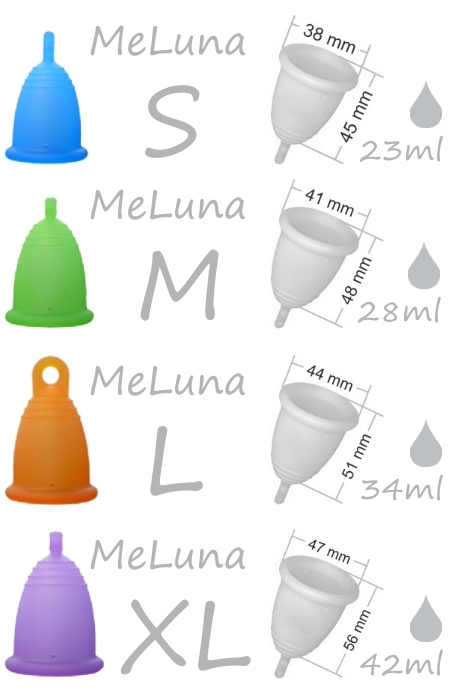 Menstruační kalíšek MeLuna - velikost S, M, L a XL
